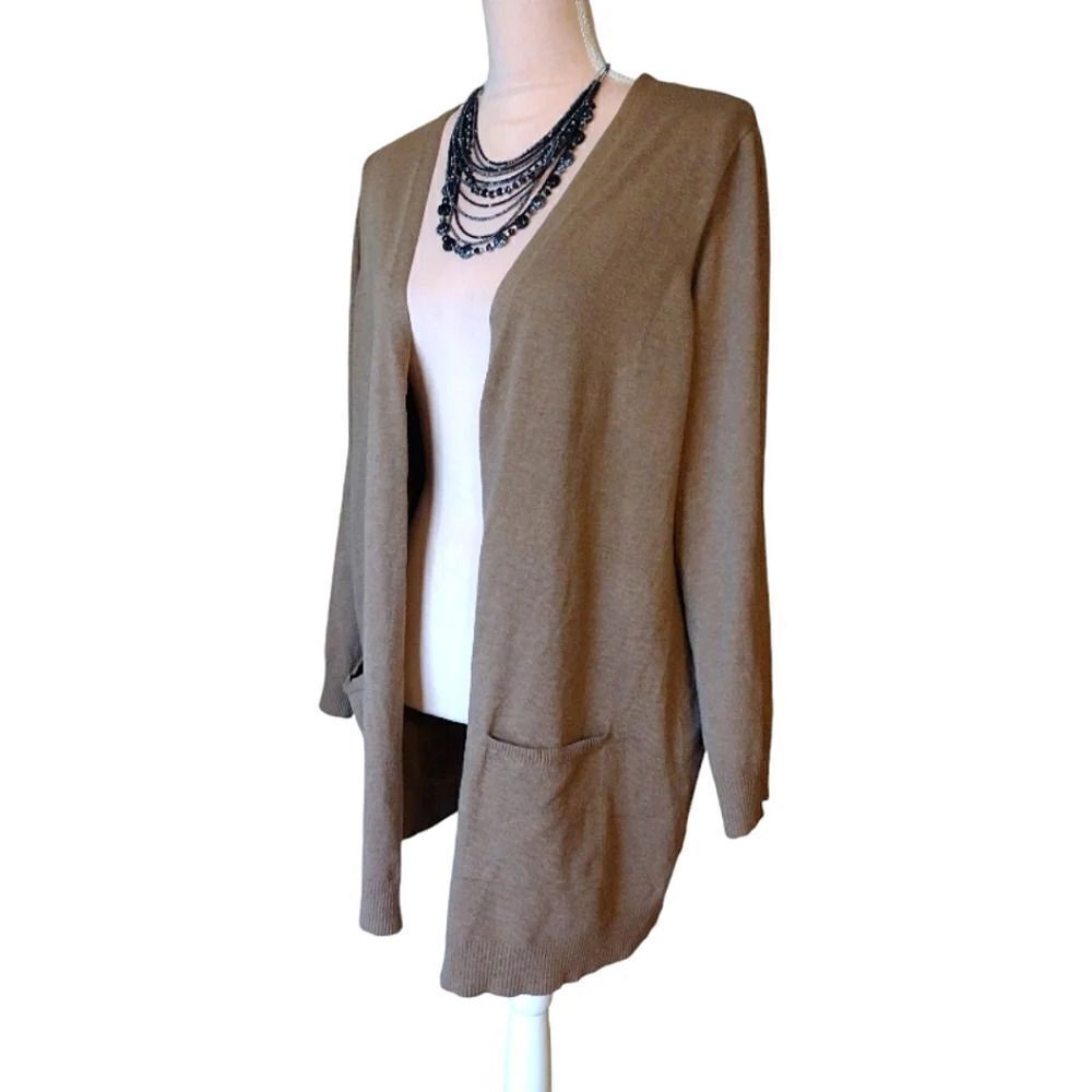 Maurices Brown Solid Tunic Button Front Boyfriend… - image 6